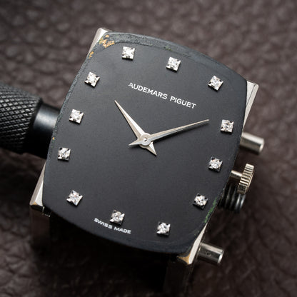 Audemars Piguet “Cobra” Matt Black Diamond Dial 18k White Gold Ref 14126BC from 1980s