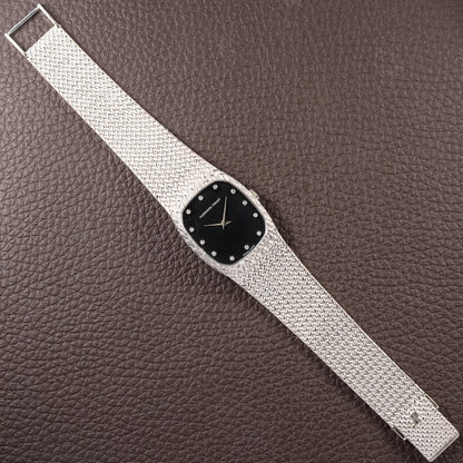 Audemars Piguet “Cobra” Matt Black Diamond Dial 18k White Gold Ref 14126BC from 1980s