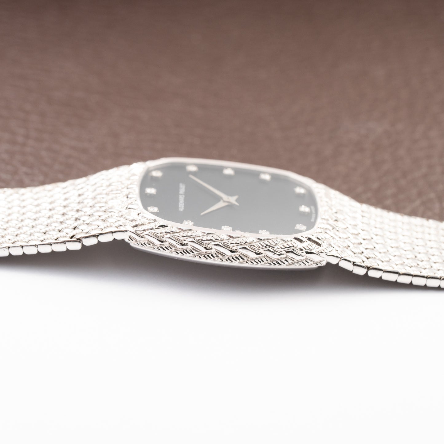 Audemars Piguet “Cobra” Matt Black Diamond Dial 18k White Gold Ref 14126BC from 1980s