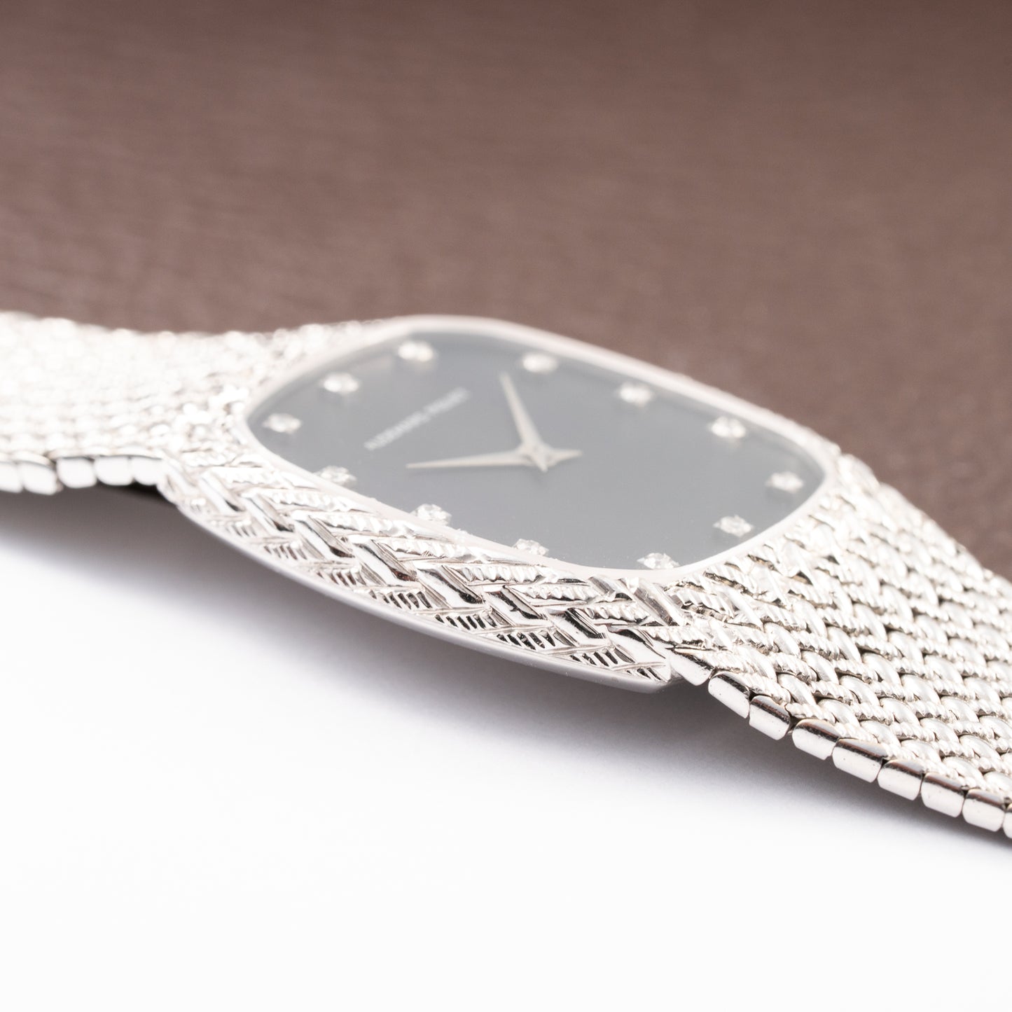 Audemars Piguet “Cobra” Matt Black Diamond Dial 18k White Gold Ref 14126BC from 1980s