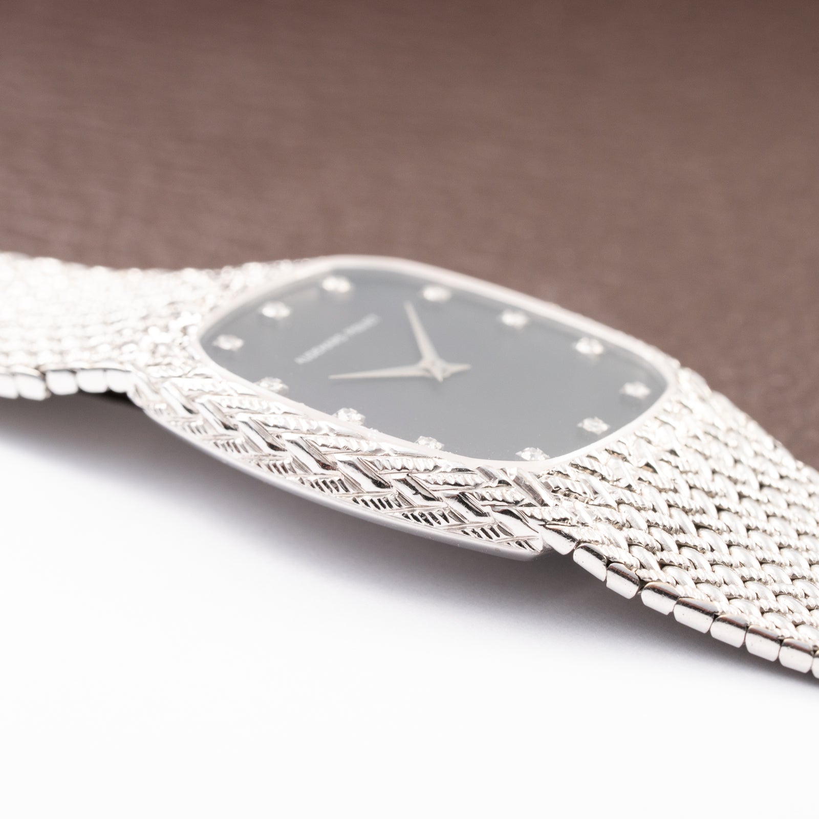 Audemars Piguet “Cobra” Matt Black Diamond Dial 18k White Gold Ref 14126BC from 1980s