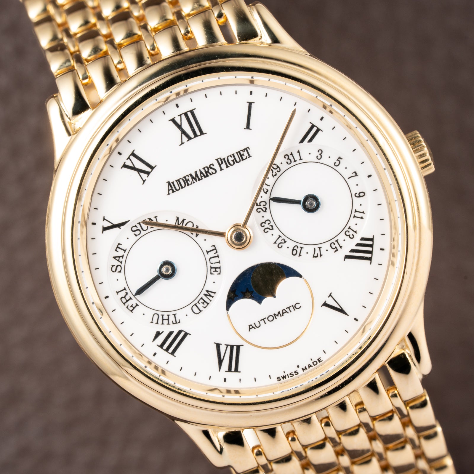 Audemars Piguet Day-Date Moonphase 18K Yellow Gold Ref. 25589BA from 1980s