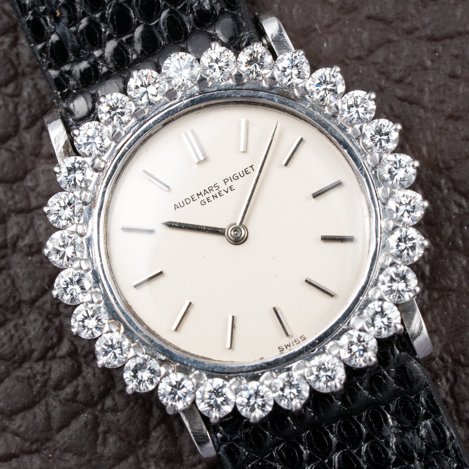 Audemars Piguet Elegant Cocktail Watch Diamond Lady 18K White Gold From 1960s