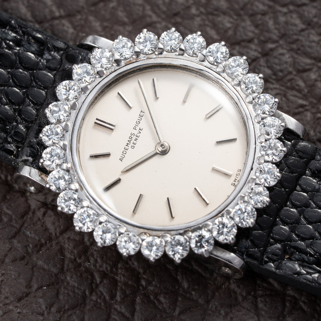 Audemars Piguet Elegant Cocktail Watch Diamond Lady 18K White Gold From 1960s