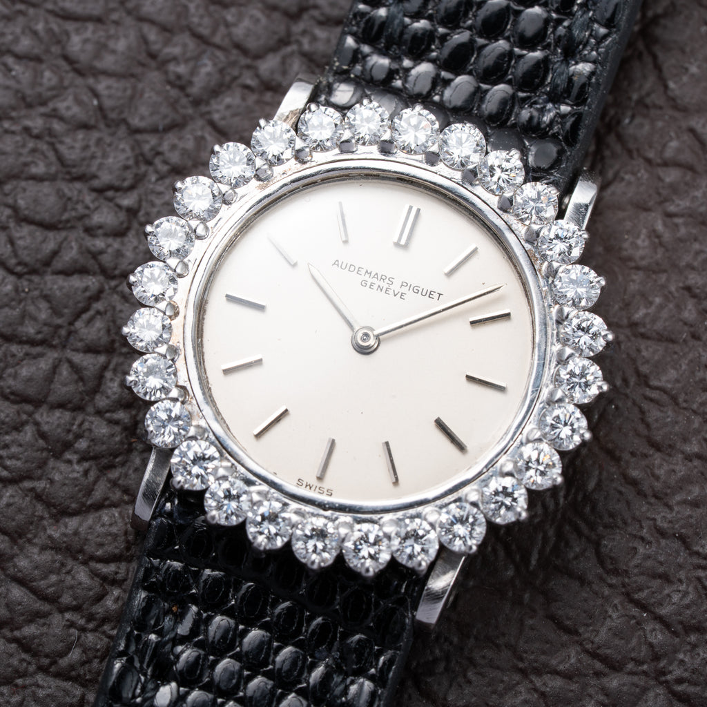 Audemars Piguet Elegant Cocktail Watch Diamond Lady 18K White Gold From 1960s