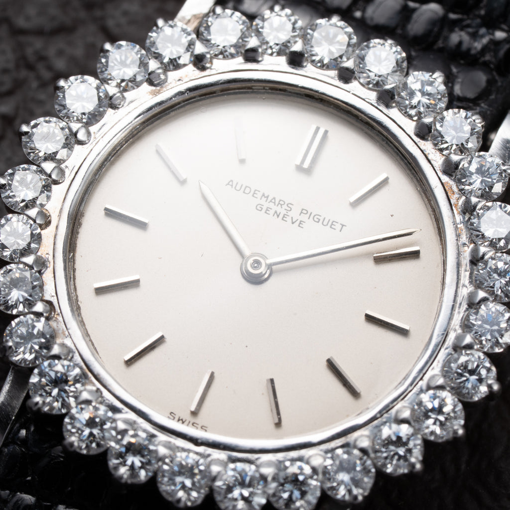 Audemars Piguet Elegant Cocktail Watch Diamond Lady 18K White Gold From 1960s