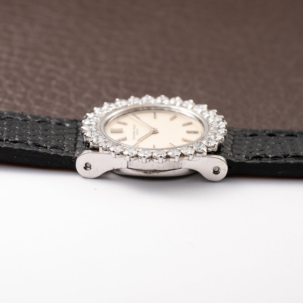 Audemars Piguet Elegant Cocktail Watch Diamond Lady 18K White Gold From 1960s