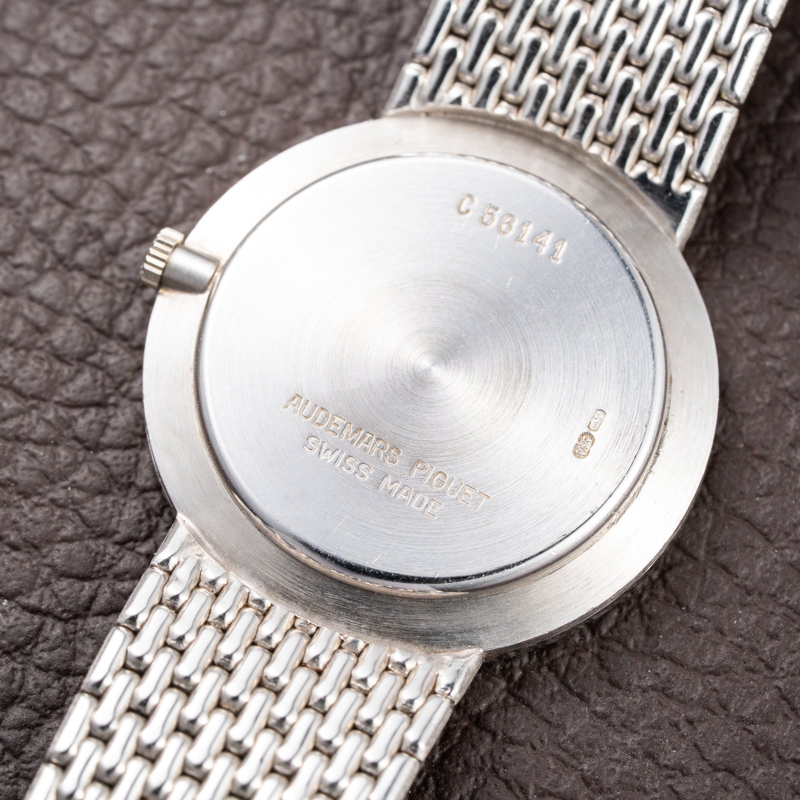 Audemars Piguet Pavé Factory Diamond & Blue Sapphires 18k White Gold Ref 14549BC Circa 1989