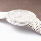 Audemars Piguet Pavé Factory Diamond & Blue Sapphires 18k White Gold Ref 14549BC Circa 1989