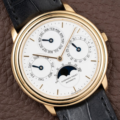 Audemars Piguet Quantieme Perpetual Calendar 18K Yellow Gold Ref 25657 from 1990S