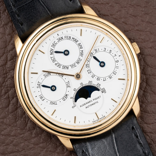 Audemars Piguet Quantieme Perpetual Calendar 18K Yellow Gold Ref 25657 from 1990S