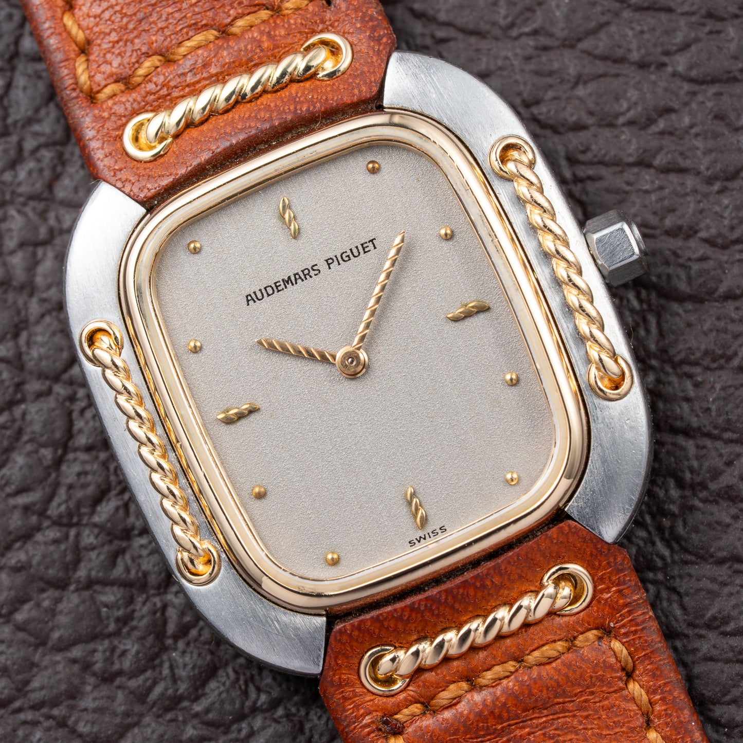 Audemars Piguet Cord'Or 'Rope' 18K Yellow Gold & Steel Quartz Ref 6050SA from 1980s