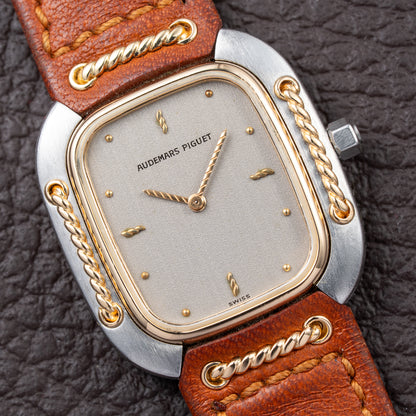 Audemars Piguet Cord'Or 'Rope' 18K Yellow Gold & Steel Quartz Ref 6050SA from 1980s