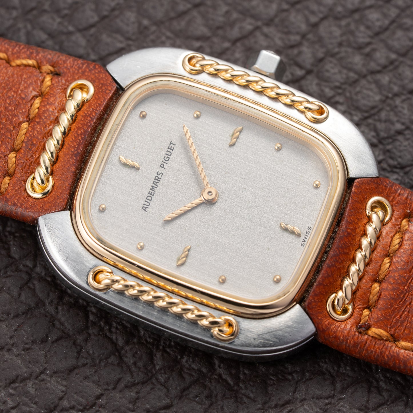 Audemars Piguet Cord'Or 'Rope' 18K Yellow Gold & Steel Quartz Ref 6050SA from 1980s