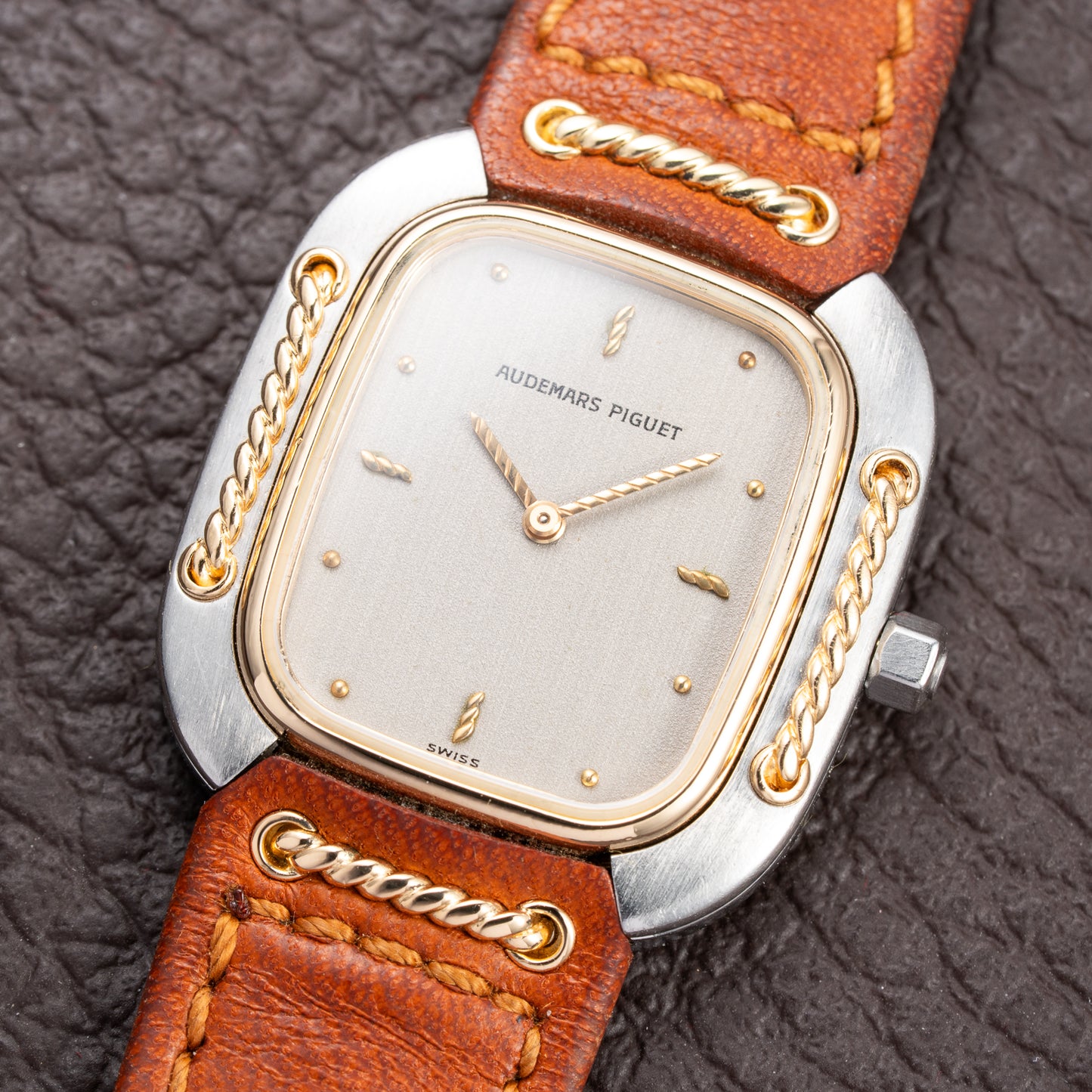 Audemars Piguet Cord'Or 'Rope' 18K Yellow Gold & Steel Quartz Ref 6050SA from 1980s