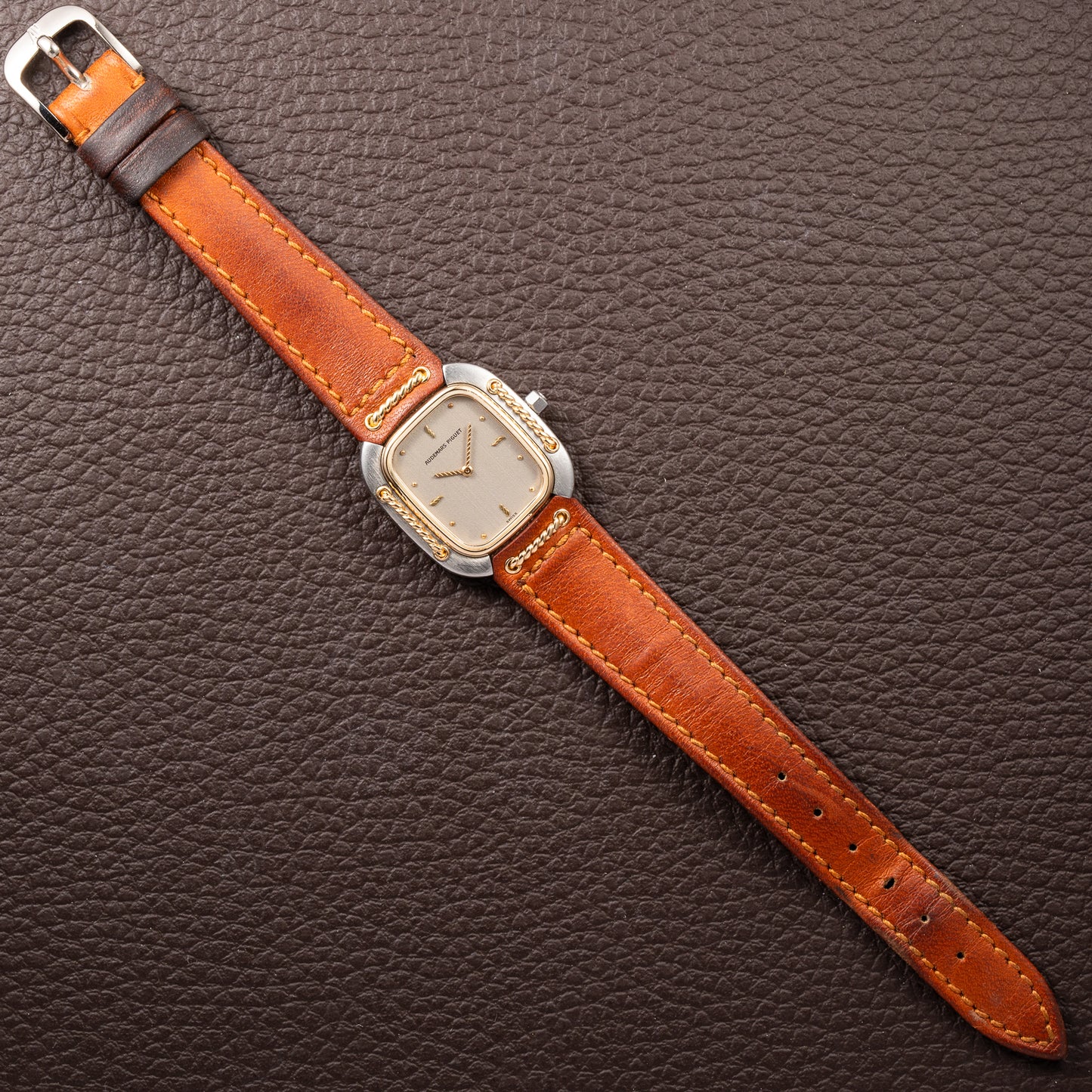 Audemars Piguet Cord'Or 'Rope' 18K Yellow Gold & Steel Quartz Ref 6050SA from 1980s