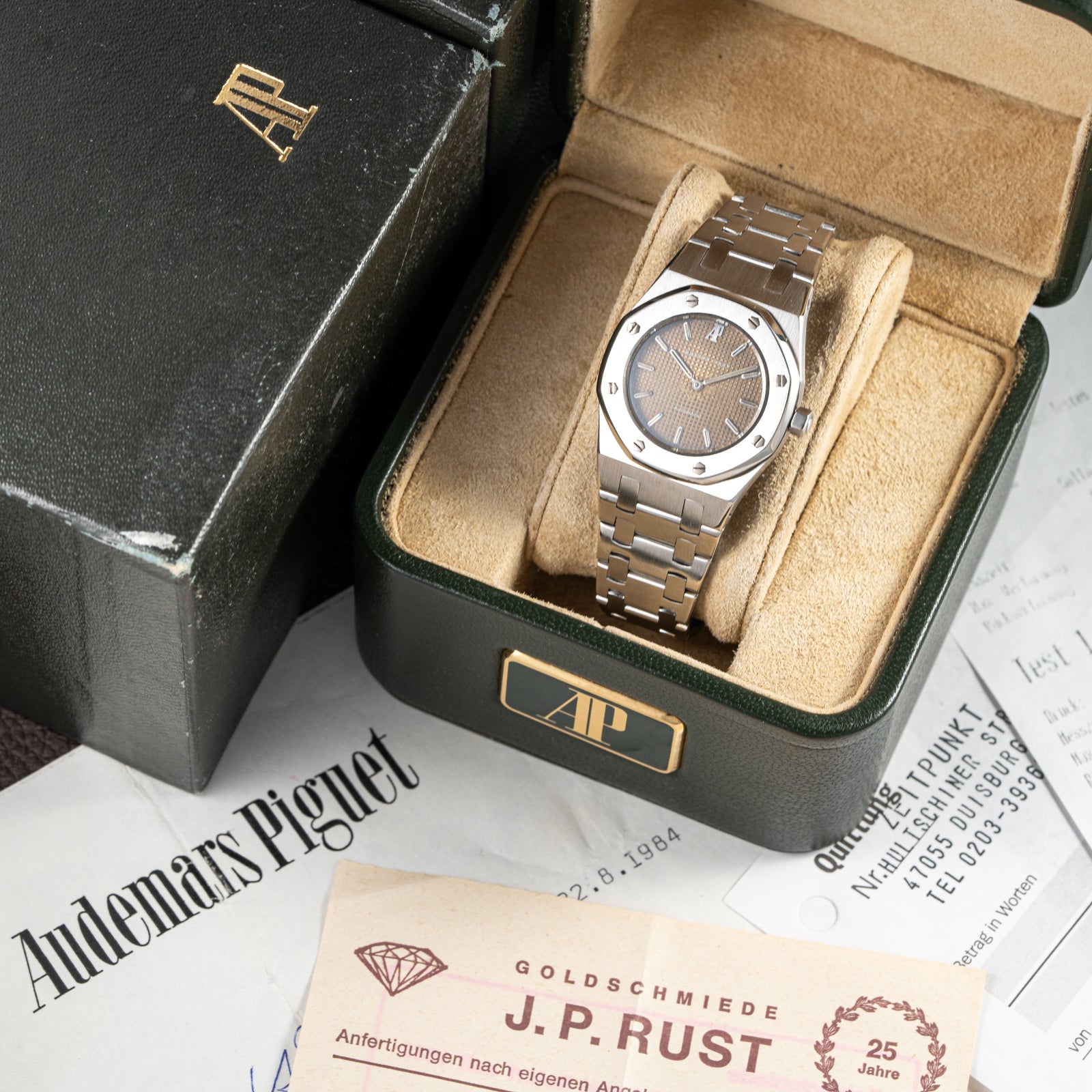 Audemars Piguet Royal Oak Lady Automatic Steel Brown Tropical Dial Ref 8638ST Box + Provenance