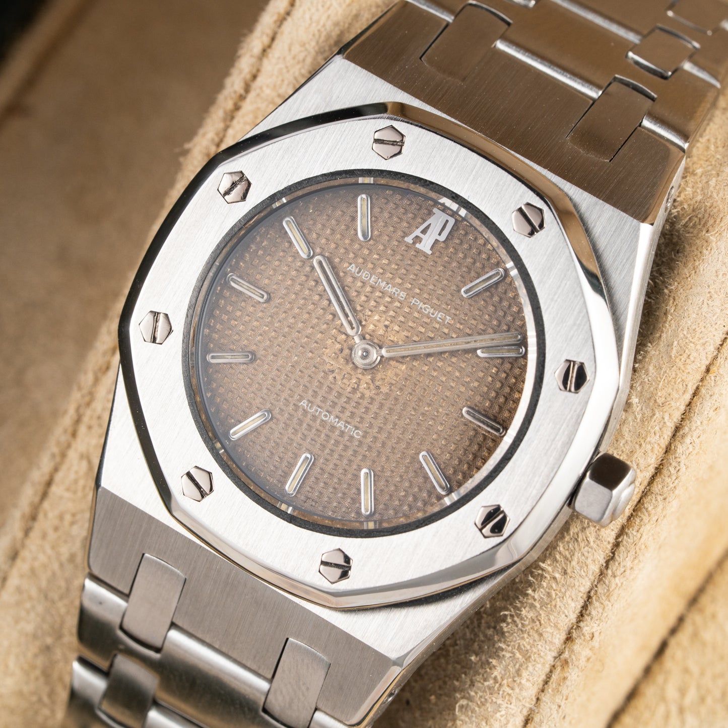 Audemars Piguet Royal Oak Lady Automatic Steel Brown Tropical Dial Ref 8638ST Box + Provenance