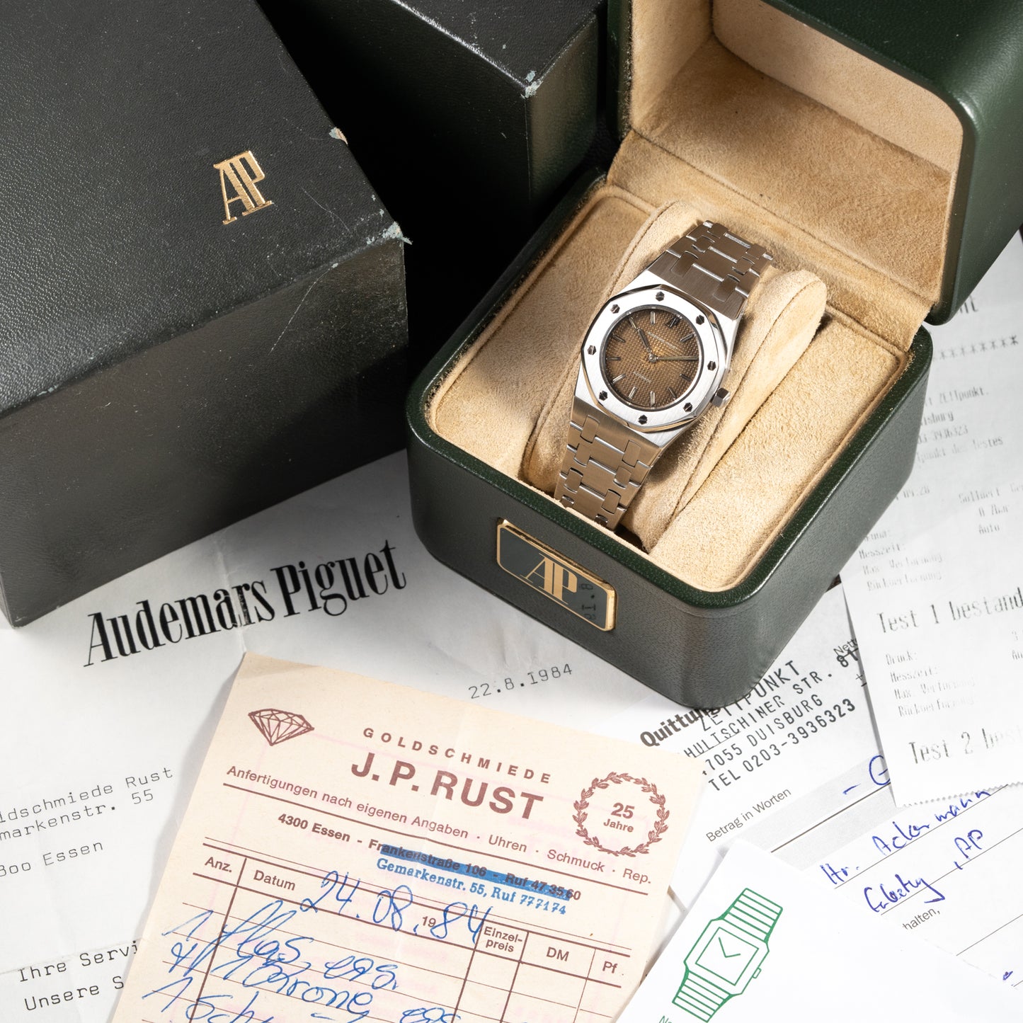 Audemars Piguet Royal Oak Lady Automatic Steel Brown Tropical Dial Ref 8638ST Box + Provenance