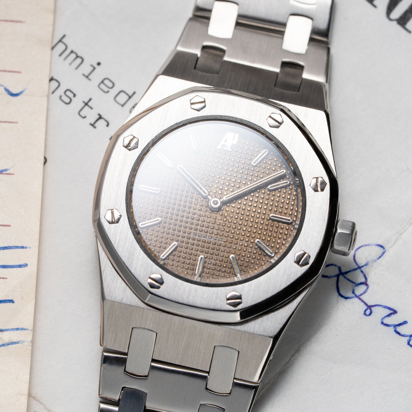 Audemars Piguet Royal Oak Lady Automatic Steel Brown Tropical Dial Ref 8638ST Box + Provenance