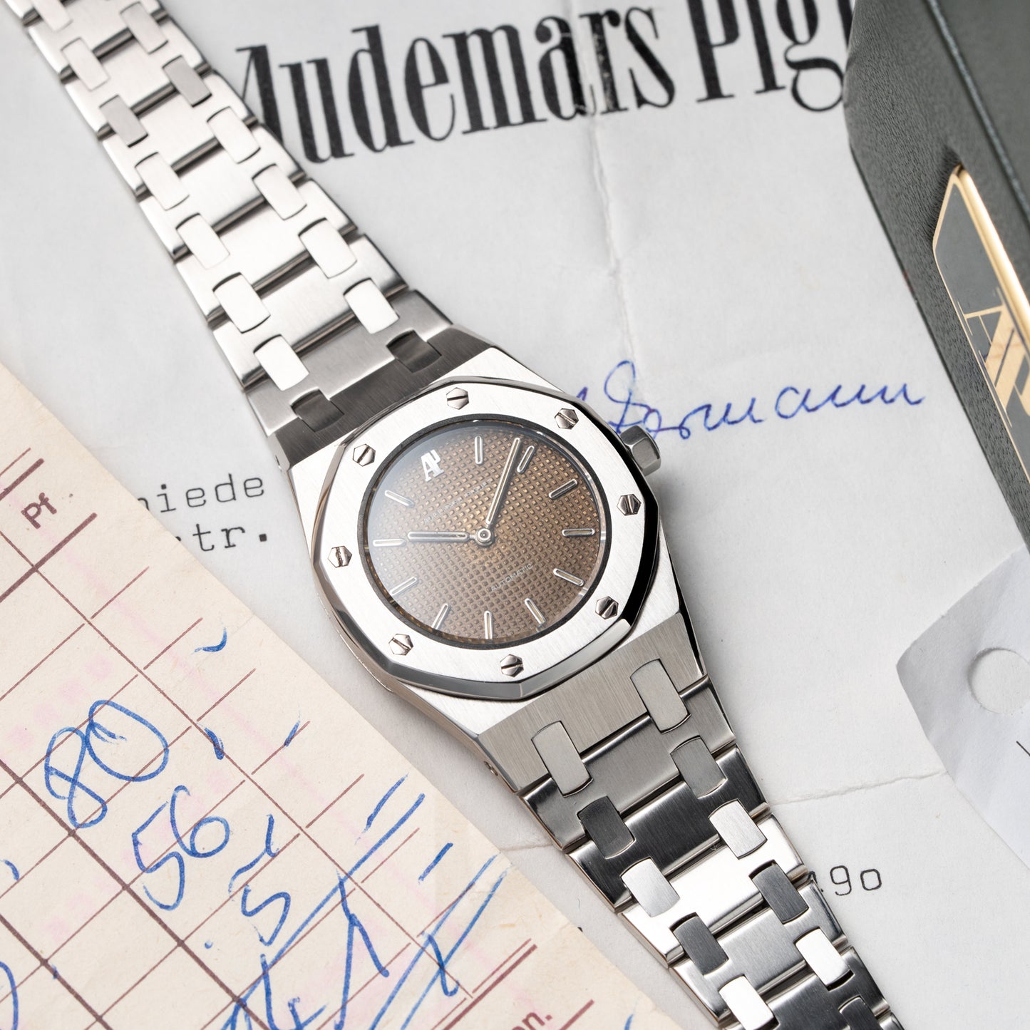 Audemars Piguet Royal Oak Lady Automatic Steel Brown Tropical Dial Ref 8638ST Box + Provenance