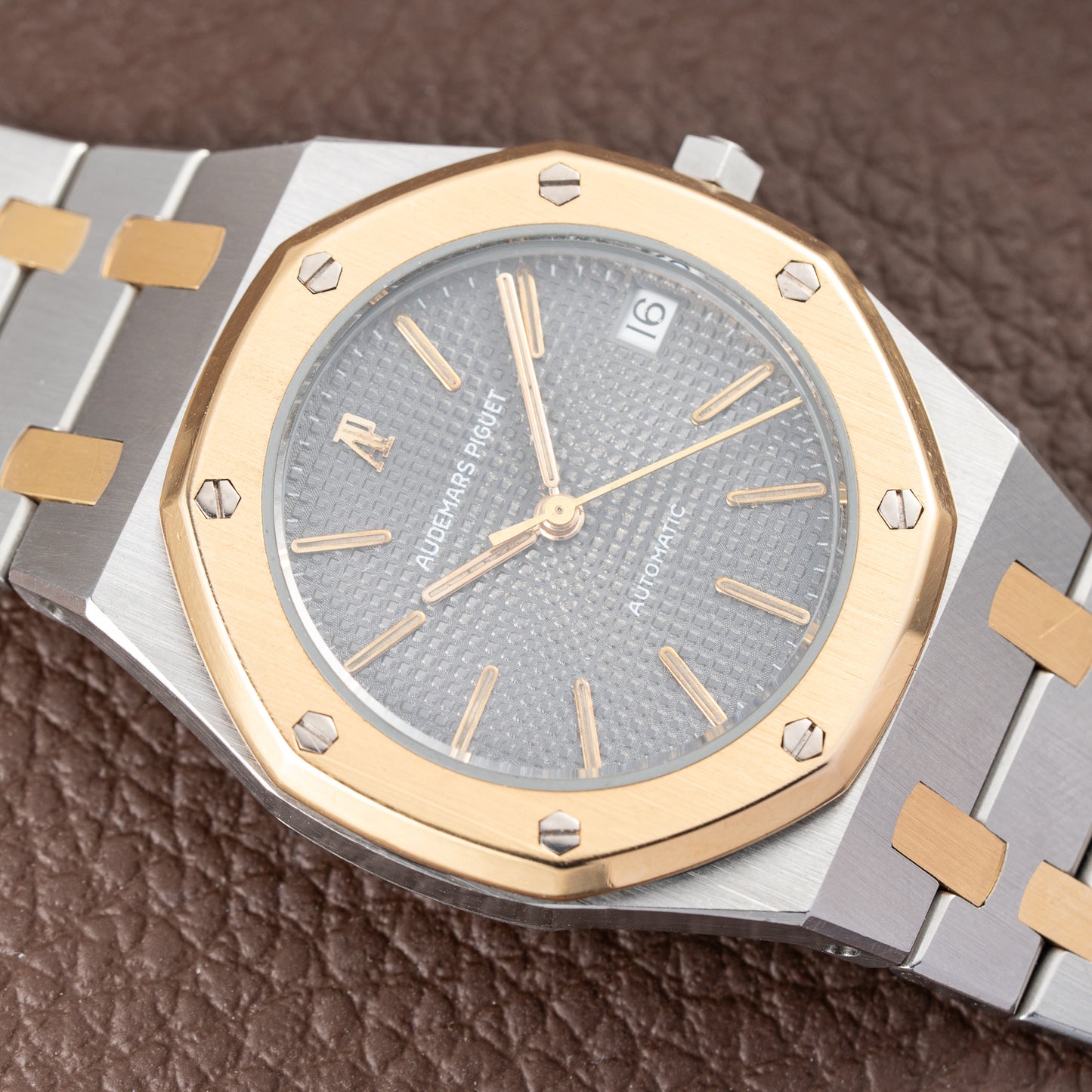 Audemars Piguet Royal Oak Co-Signed Fred Paris Gold Steel Automatic Ref. 4100SA from 1970s