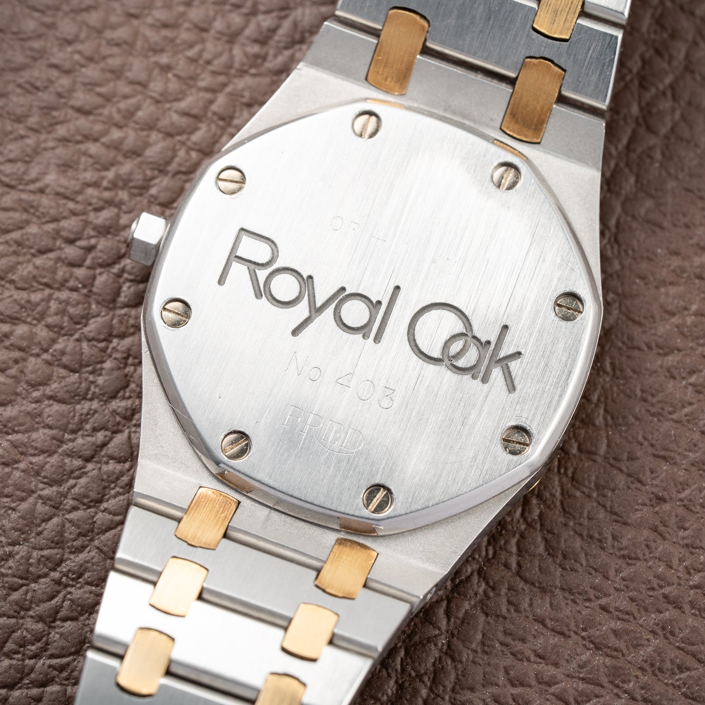 Audemars Piguet Royal Oak Co-Signed Fred Paris Gold Steel Automatic Ref. 4100SA from 1970s
