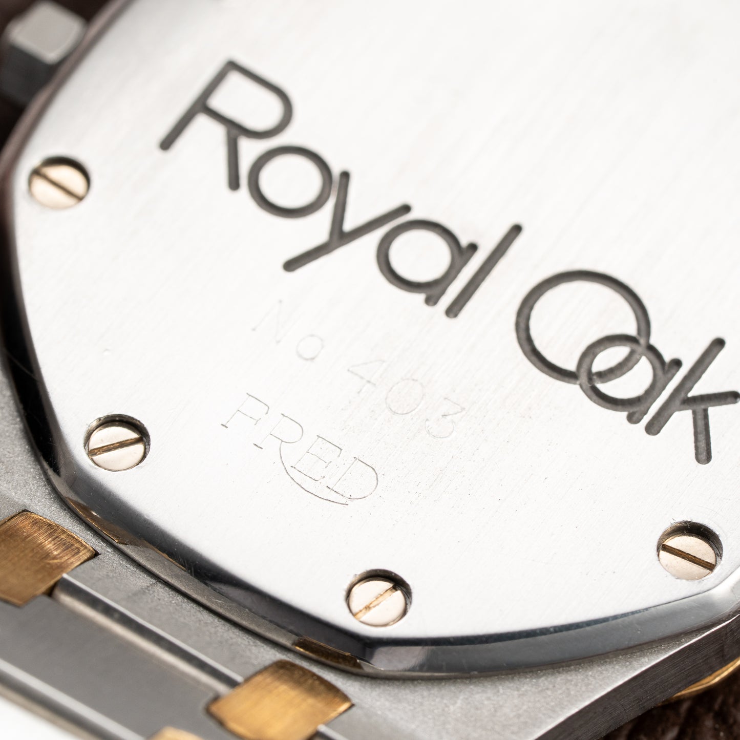 Audemars Piguet Royal Oak Co-Signed Fred Paris Gold Steel Automatic Ref. 4100SA from 1970s