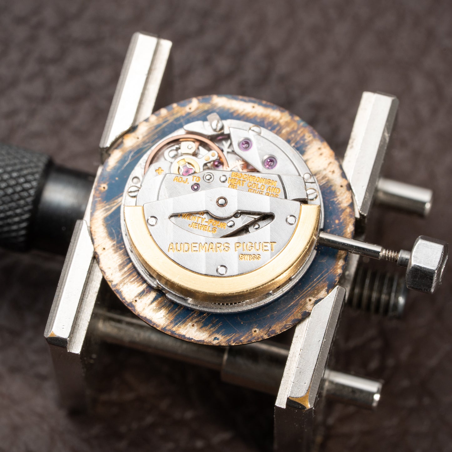 Audemars Piguet Royal Oak Lady Automatic Gold Steel Blue Tropical Dial Ref 8638SA