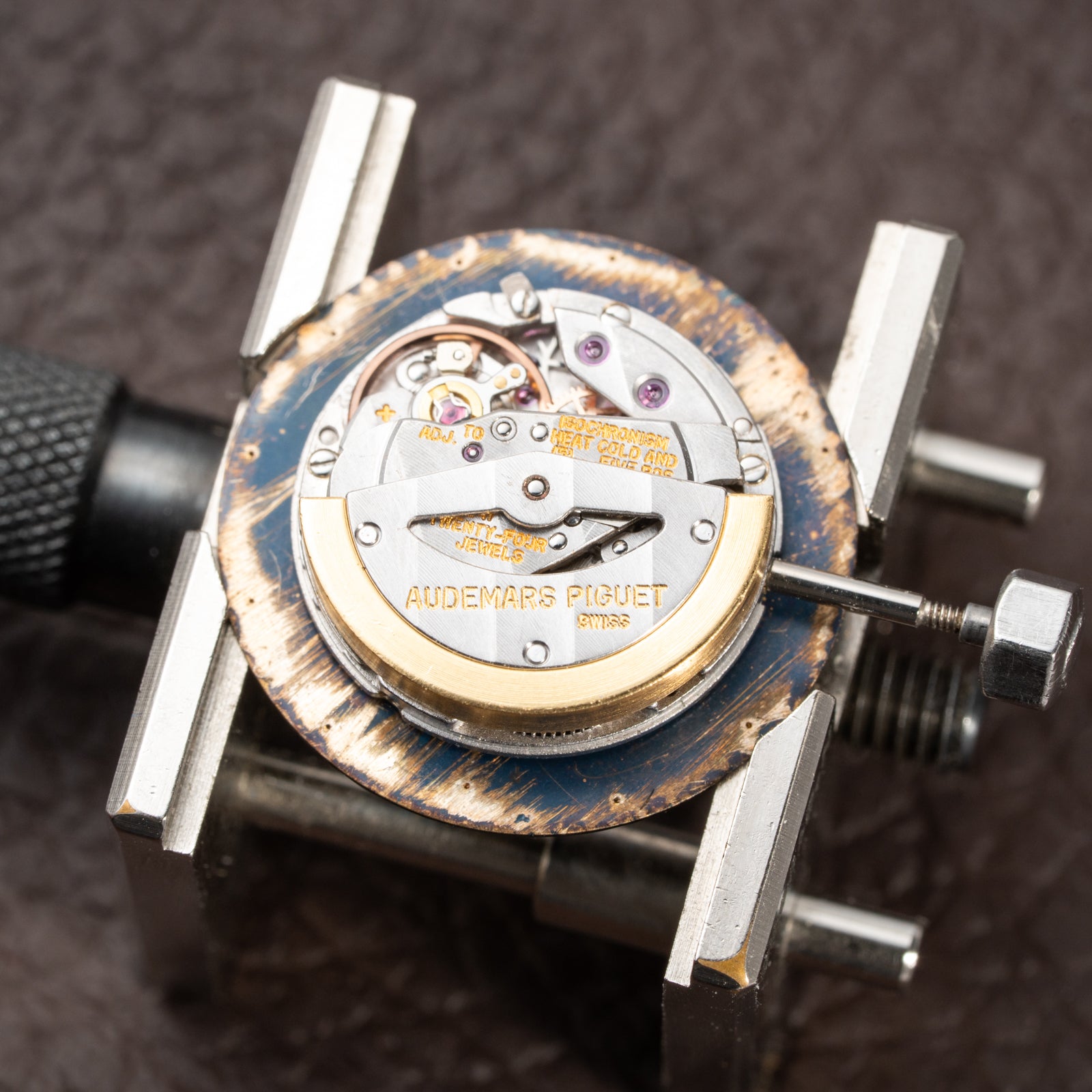 Audemars Piguet Royal Oak Lady Automatic Gold Steel Blue Tropical Dial Ref 8638SA