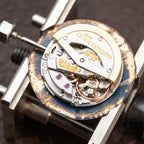 Audemars Piguet Royal Oak Lady Automatic Gold Steel Blue Tropical Dial Ref 8638SA