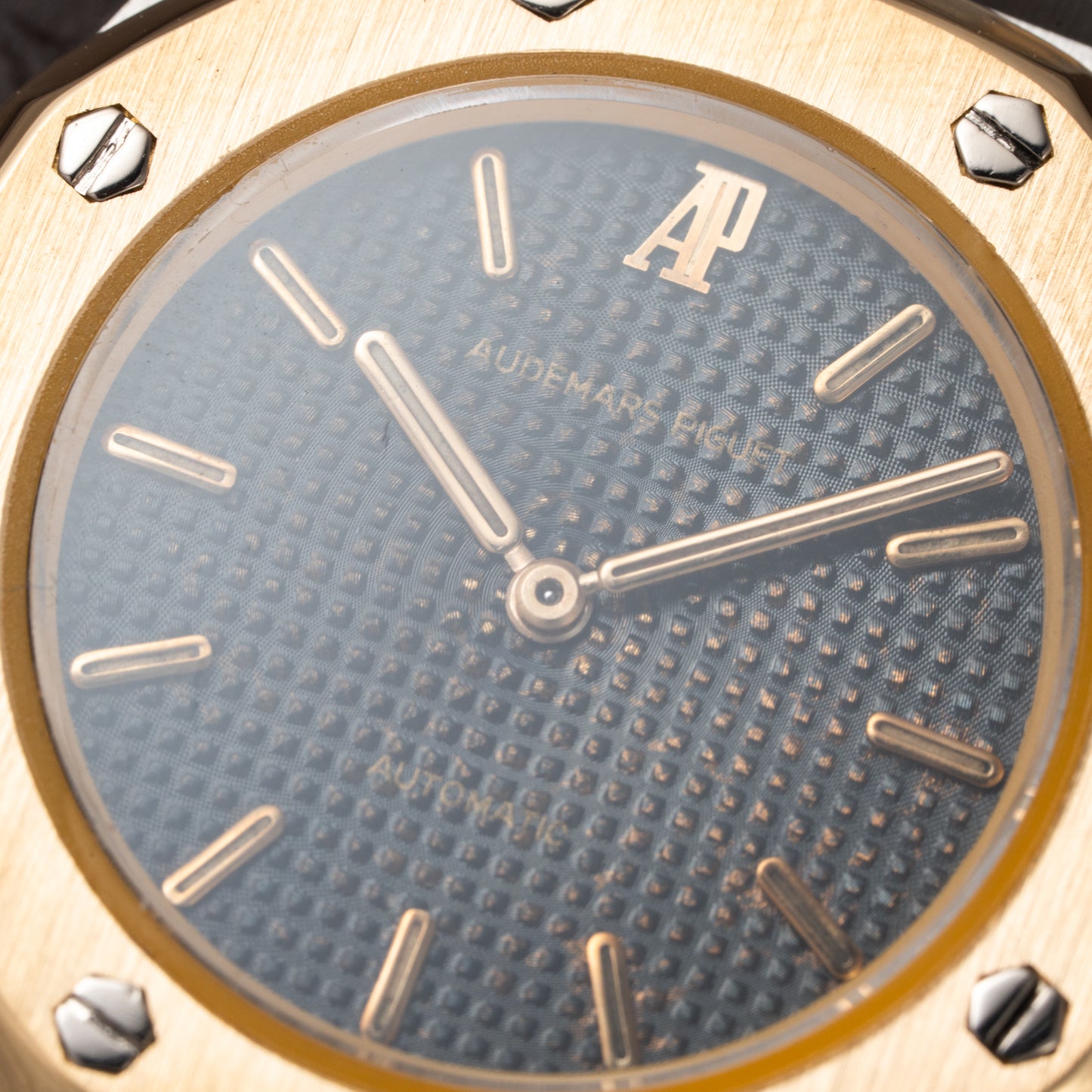Audemars Piguet Royal Oak Lady Automatic Gold Steel Blue Tropical Dial Ref 8638SA