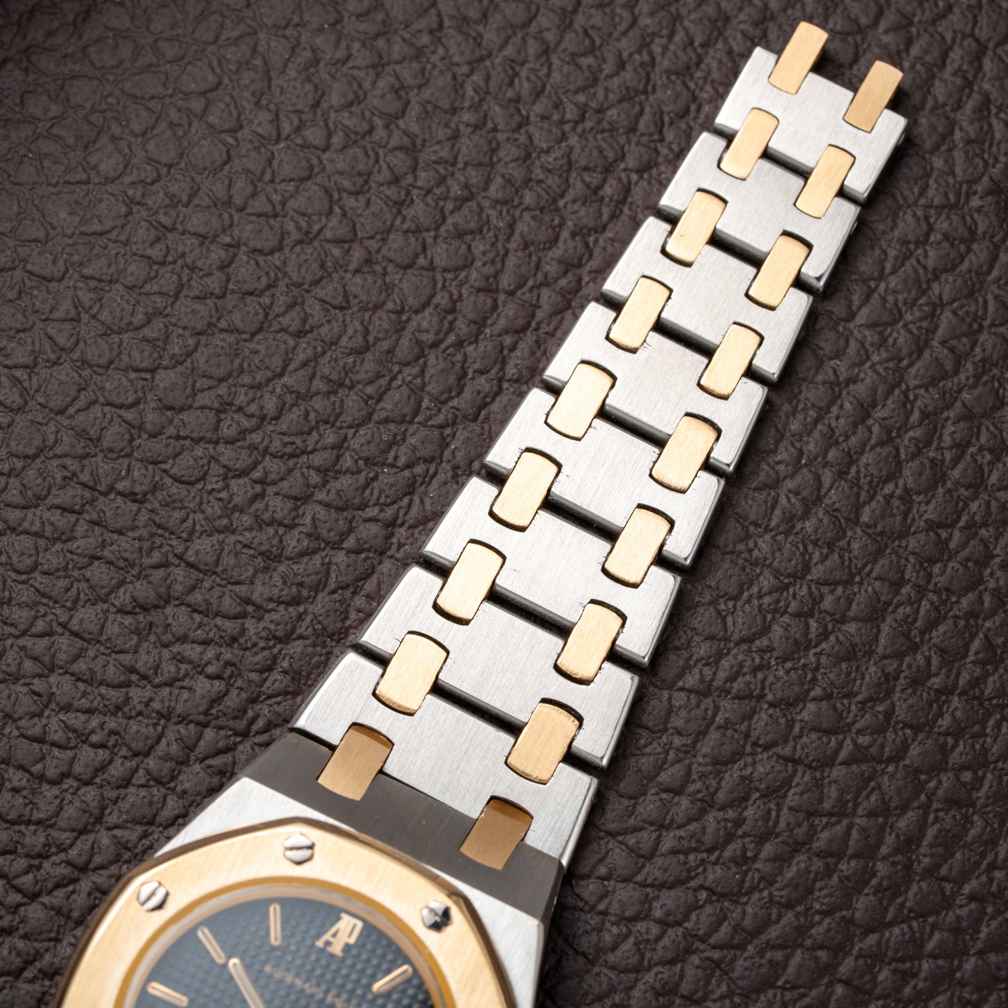 Audemars Piguet Royal Oak Lady Automatic Gold Steel Blue Tropical Dial Ref 8638SA
