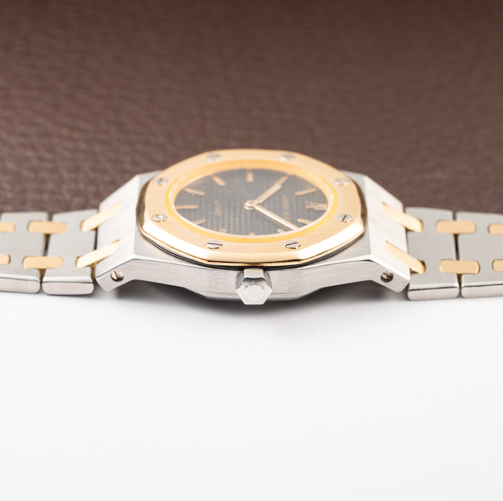 Audemars Piguet Royal Oak Lady Automatic Gold Steel Blue Tropical Dial Ref 8638SA