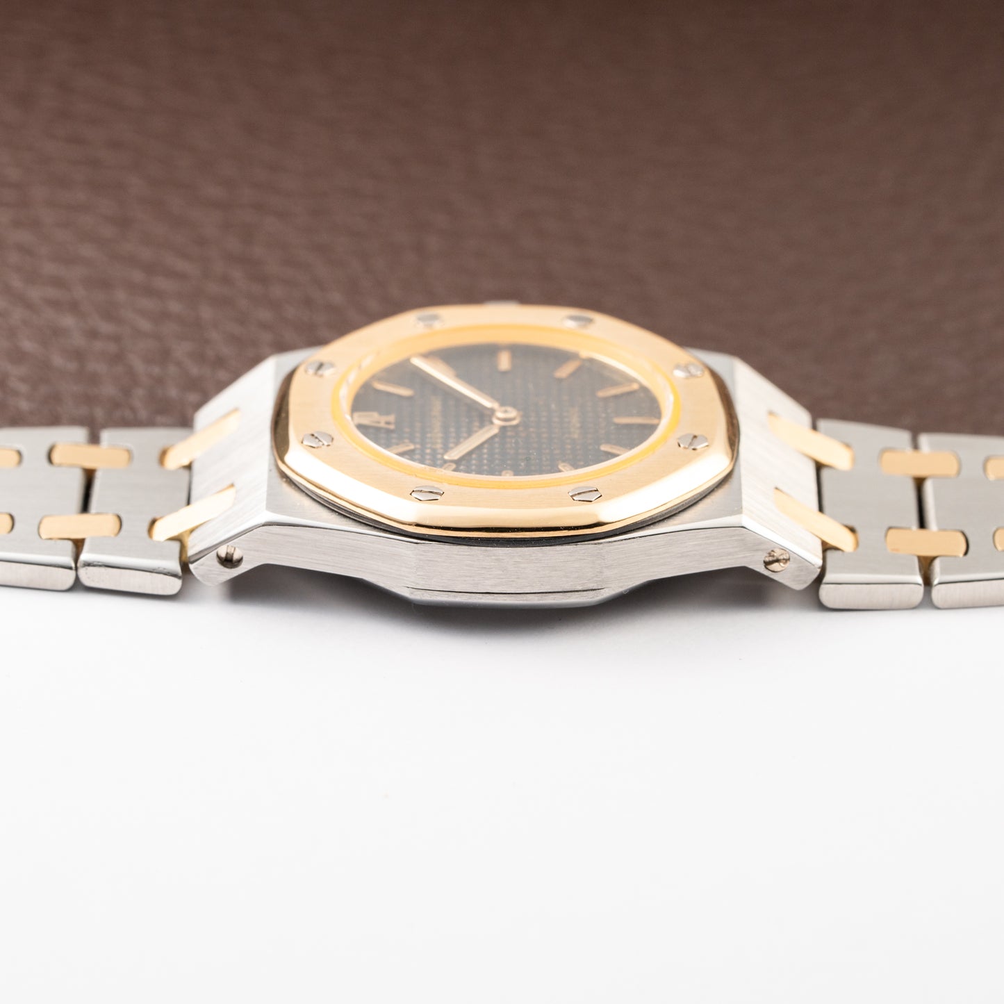Audemars Piguet Royal Oak Lady Automatic Gold Steel Blue Tropical Dial Ref 8638SA