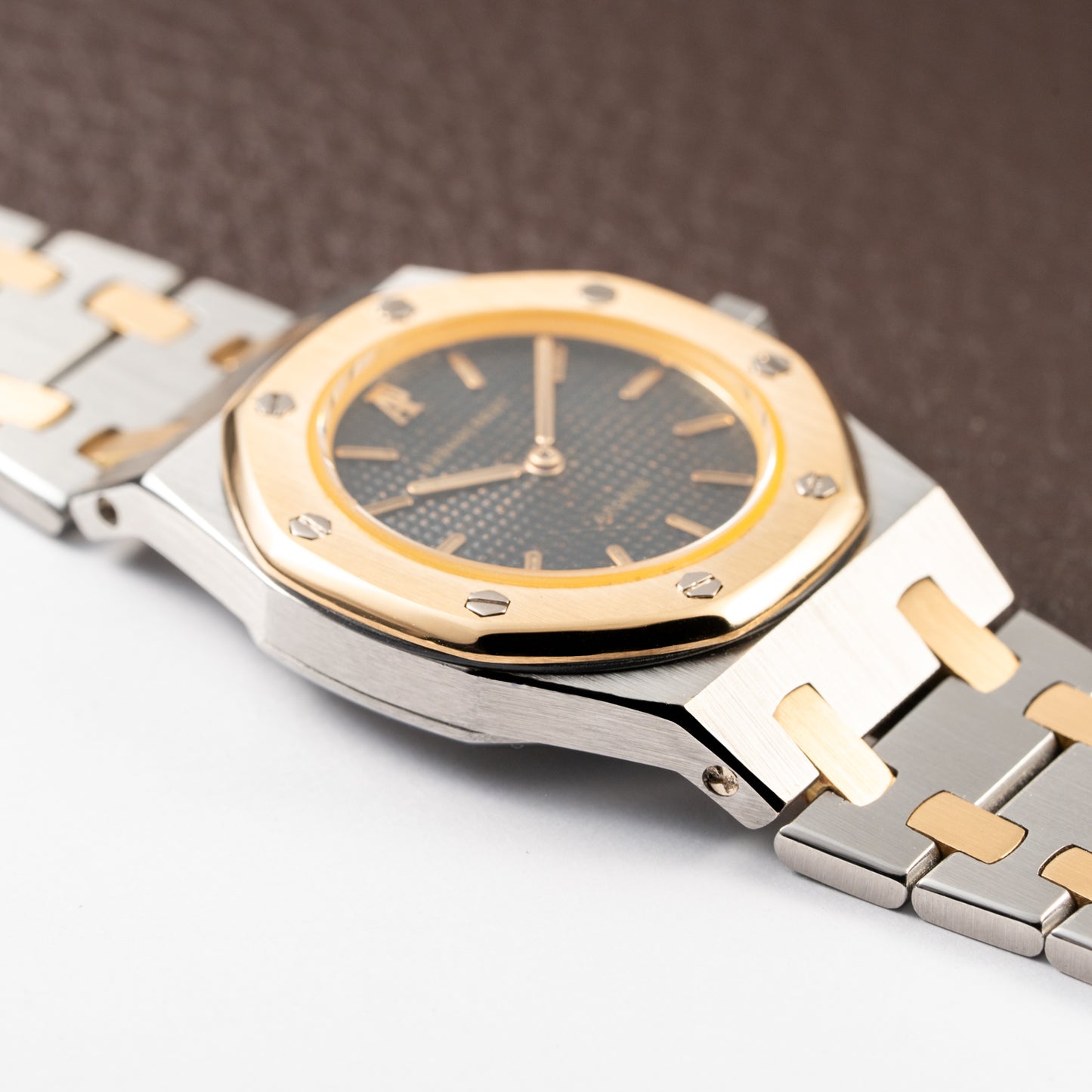 Audemars Piguet Royal Oak Lady Automatic Gold Steel Blue Tropical Dial Ref 8638SA