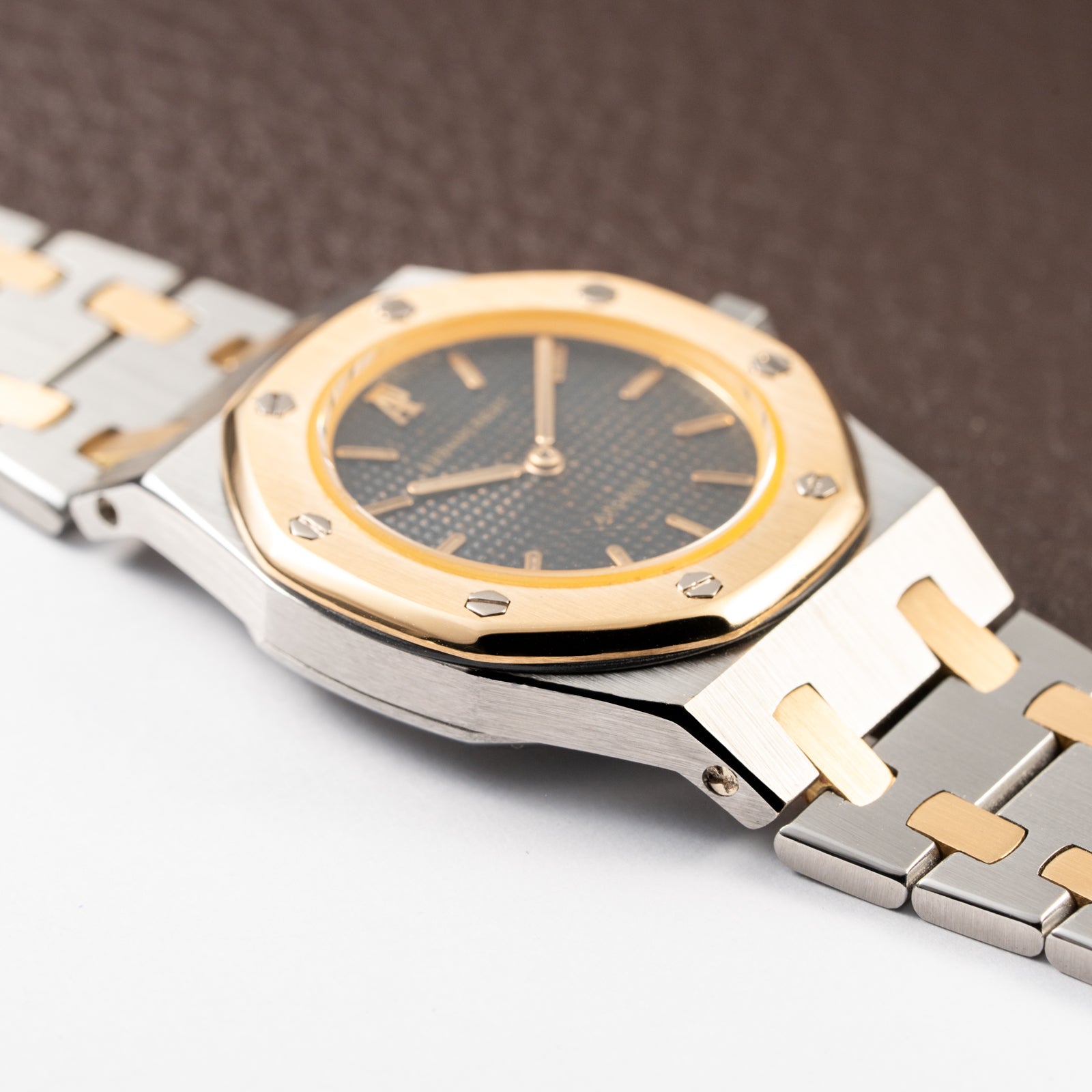 Audemars Piguet Royal Oak Lady Automatic Gold Steel Blue Tropical Dial Ref 8638SA