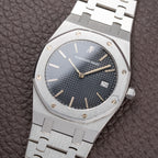Audemars Piguet Royal Oak Ultra Thin Blue Petite Tapisserie Stainless Steel Unpolished Ref. 56175ST From Circa 1993