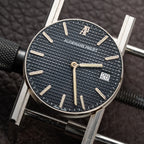 Audemars Piguet Royal Oak Ultra Thin Blue Petite Tapisserie Stainless Steel Unpolished Ref. 56175ST From Circa 1993