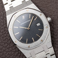 Audemars Piguet Royal Oak Ultra Thin Blue Petite Tapisserie Stainless Steel Unpolished Ref. 56175ST From Circa 1993