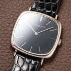 Audemars Piguet “TV Case” Oversize Dress Watch  18K White Gold Blue Dial Circa 1970s