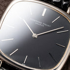 Audemars Piguet “TV Case” Oversize Dress Watch  18K White Gold Blue Dial Circa 1970s