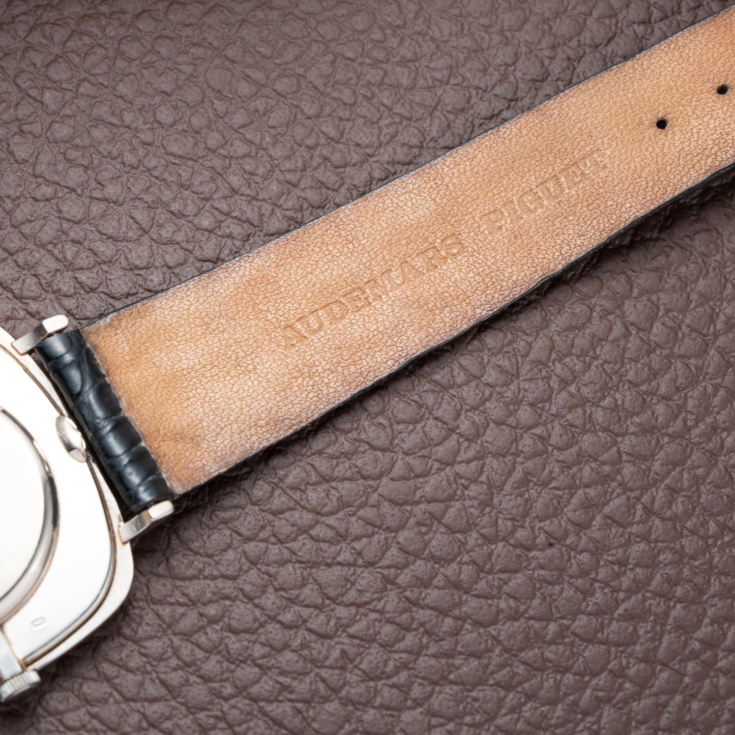 Audemars Piguet “TV Case” Oversize Dress Watch  18K White Gold Blue Dial Circa 1970s