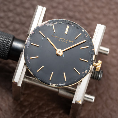 Audemars Piguet Tricolor Diamond Set 18K Gold Black Gilt Dial From 1950s