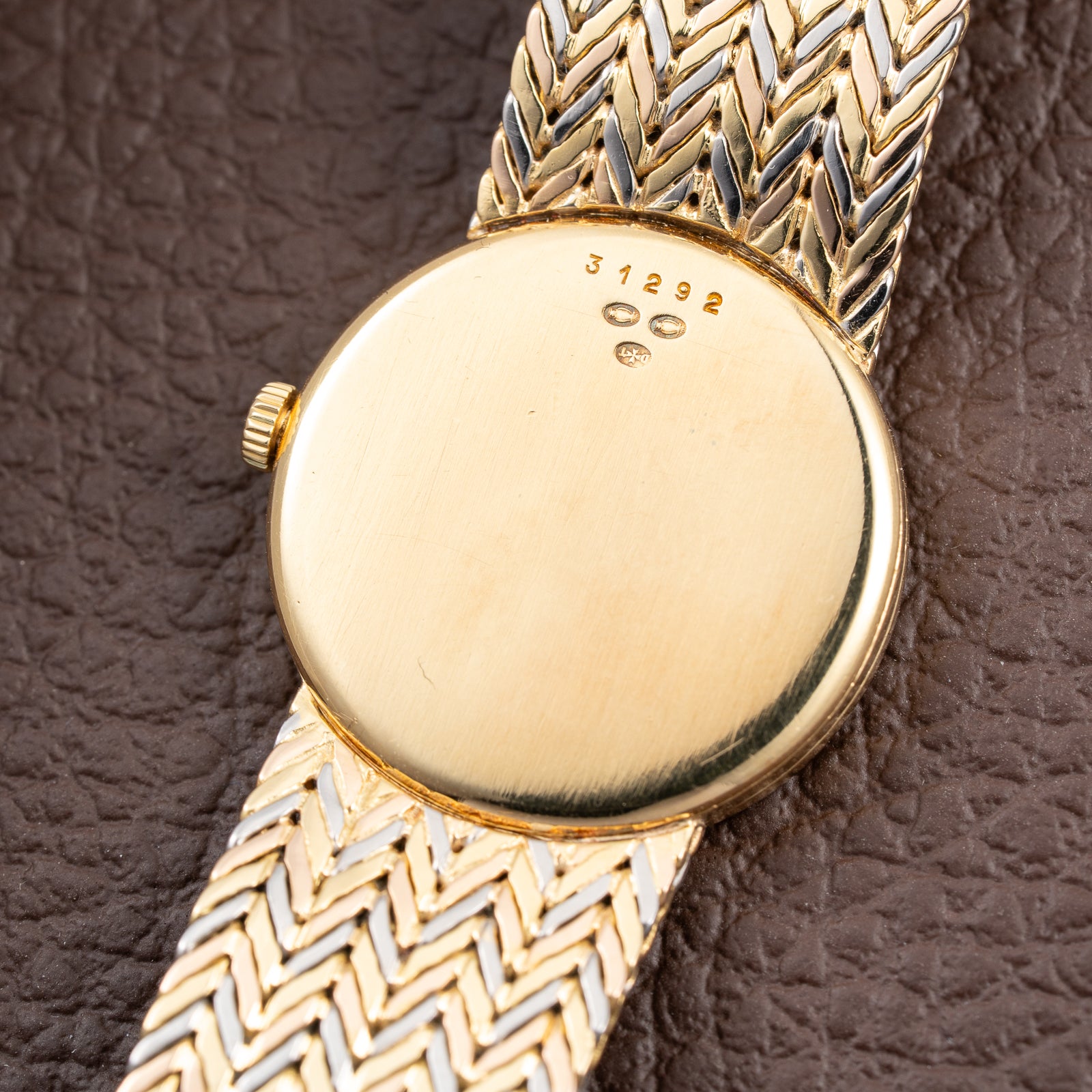 Audemars Piguet Tricolor Diamond Set 18K Gold Black Gilt Dial From 1950s