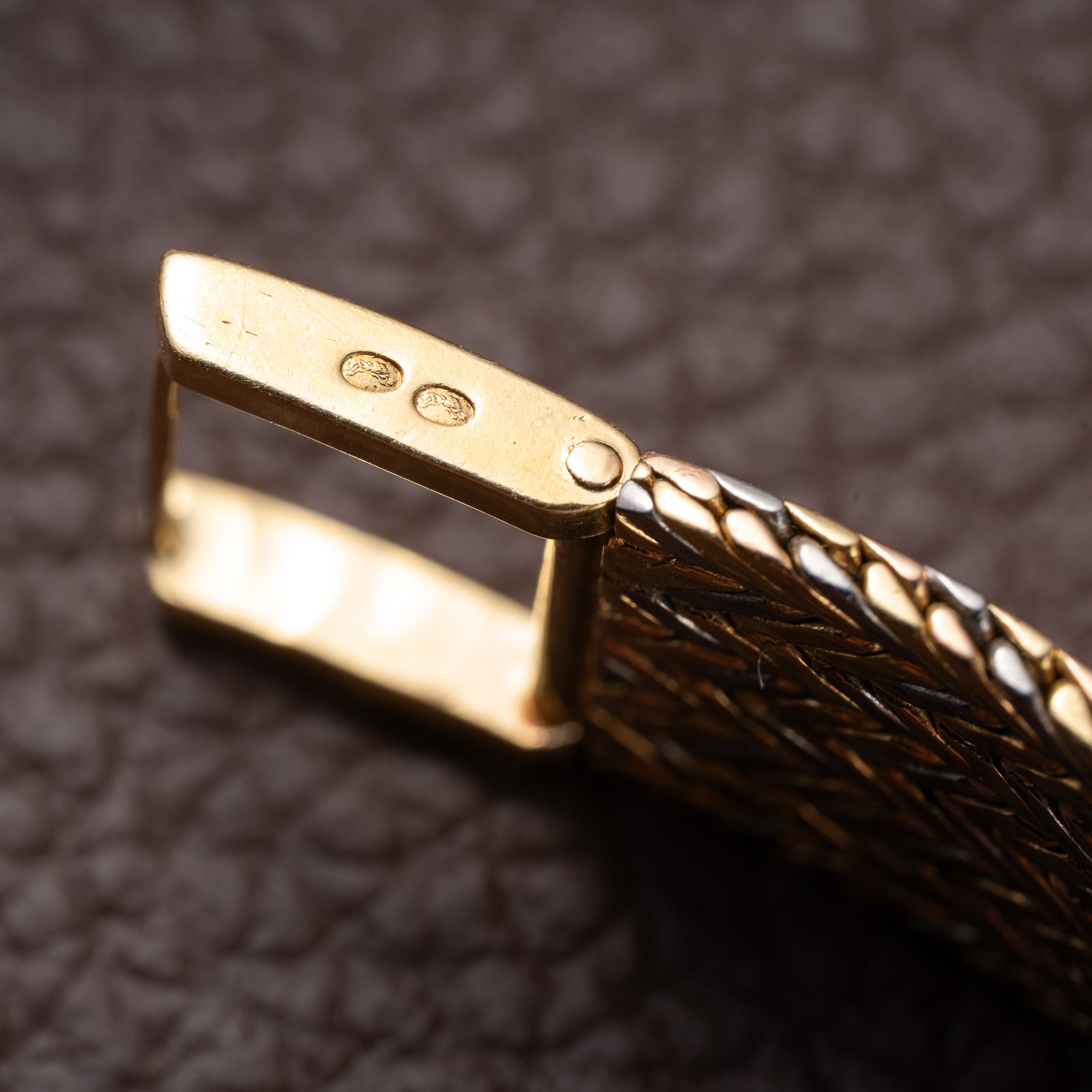 Audemars Piguet Tricolor Diamond Set 18K Gold Black Gilt Dial From 1950s