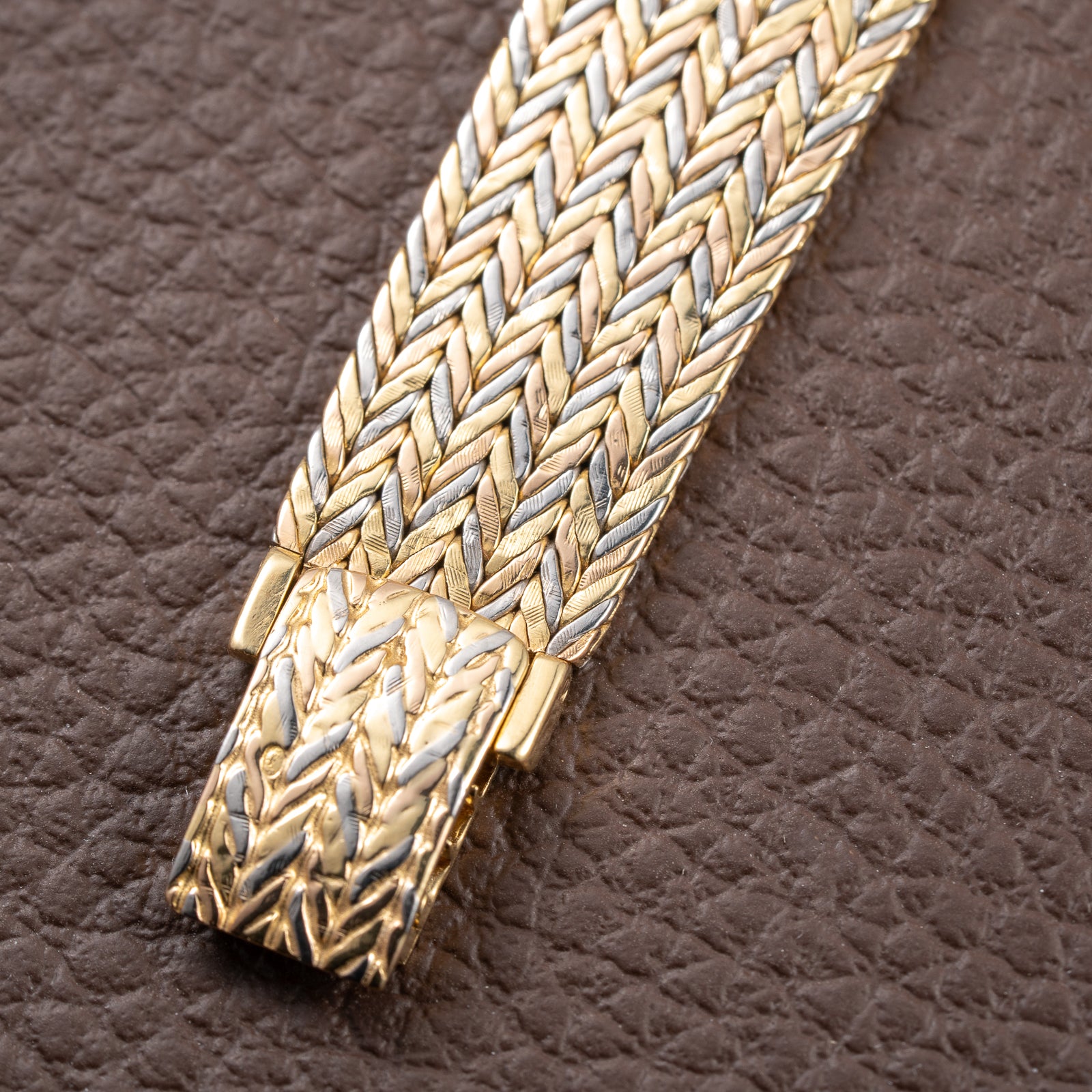 Audemars Piguet Tricolor Diamond Set 18K Gold Black Gilt Dial From 1950s