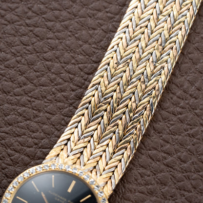 Audemars Piguet Tricolor Diamond Set 18K Gold Black Gilt Dial From 1950s