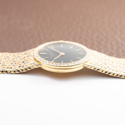 Audemars Piguet Tricolor Diamond Set 18K Gold Black Gilt Dial From 1950s