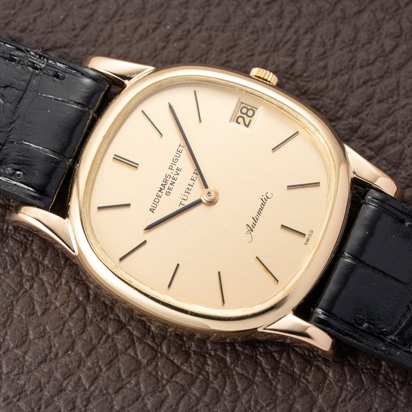 Audemars Piguet “Türler” Automatic 18k Yellow Gold Display Open Caseback from 1960s